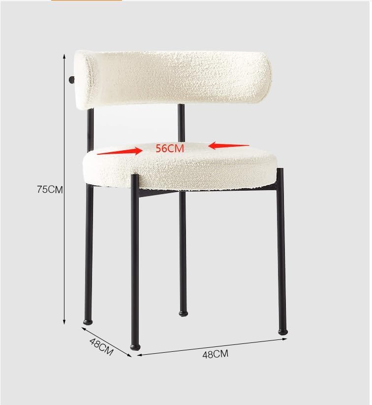 Olmecs Home and  Dining Room Restaurant Chair  (off white)