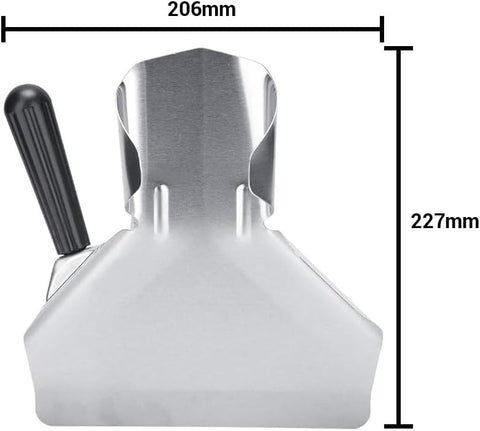 Chips Scoop, Stainless Steel Desserts Scooper Portable Popcorn Bagger Multi-Functional Thicken French Fry Bagger Scoop