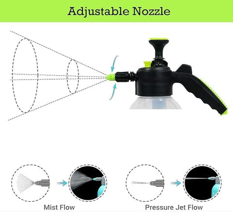 2.5L Hand Pump Pressure Sprayer Bottle – Garden Plant Mister, Adjustable Nozzle