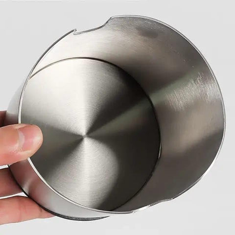 Liying Stainless Steel Espresso Knock Box (Round) Container Waste Bin Coffee Tools for Barista and Non-slip Base (Silver)