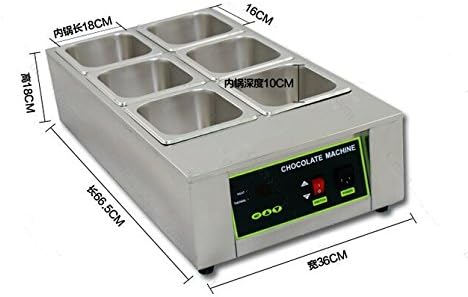 Commercial Chocolate Tempering Machine, 1000W Chocolate Melting Machine With Temperature Control 6 Compartment
