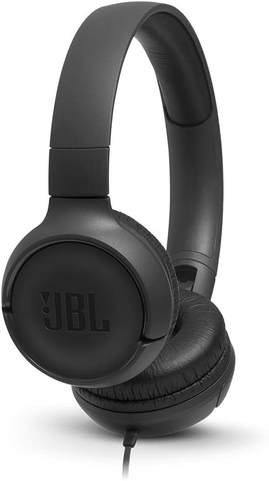 JBL Tune 500 Wired On-Ear Headphones, Deep JBL Pure Bass Sound