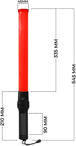 Battery Powered Safety Baton with Flashing Mode - Traffic Safety Wand Baton LED Light