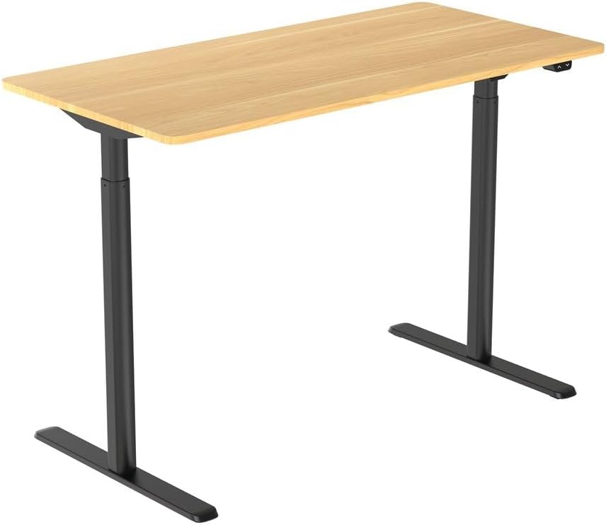 Navodesk Office Desk With Adjustable Height - Natural & Black
