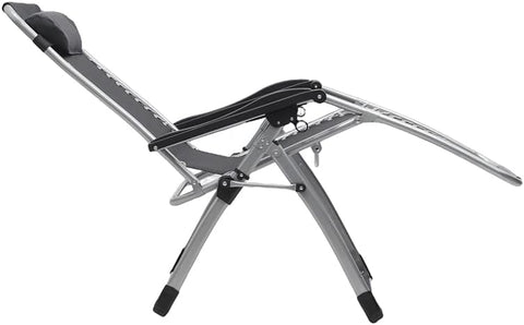 Olmecs Portable Folding Camping Chair Fishing Camping Chair (BLACK MESH WHITE FRAME)