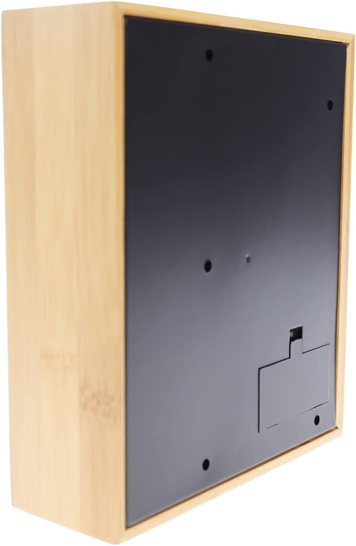 Olmecs Bamboo Retro Flip Down Table Clock