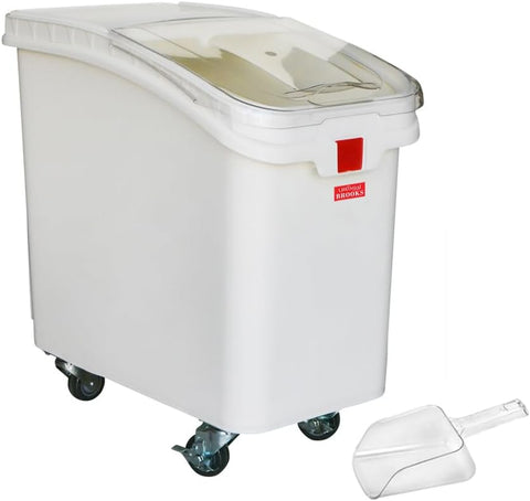 Olmecs White Ingredient Storage Bin, Capacity 102 Ltr. Shelf Ingredient Bin with Lid and Scoop for Kitchen (Copy)