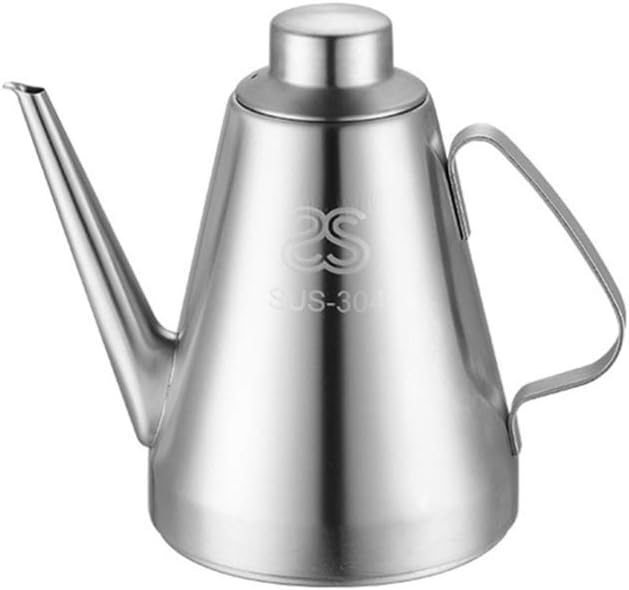 Stainless Steel Oil Can Vinegar Pot Bottle (500ML Small Size 14CM)