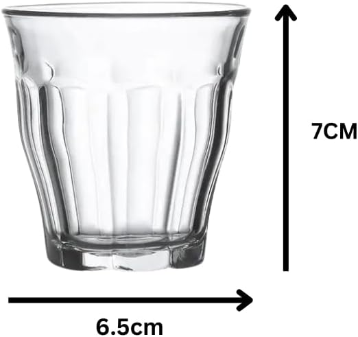 Liying Piccolo Coffee Cups Set of 6 Clear Glass Cups 90ml