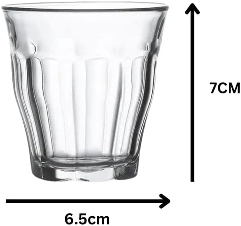Liying Piccolo Coffee Cups Set of 6 Clear Glass Cups 90ml