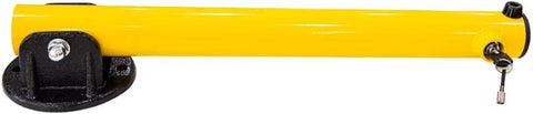 Olmecs Foldable Parking Post with Heavy-Duty Base | Bolt-Down Bollard with Key Lock Metal (1 Pc)