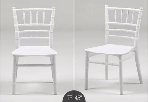 Olmecs Baby Chair Kids Plastic School Study Chair Chivari Party Chair White Bamboo Design