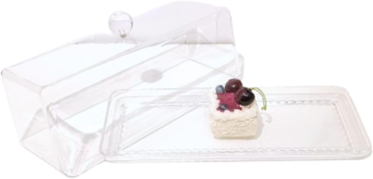 Liying Rectangular Cake Tray With Acrylic Display Cover Lid