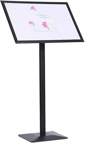 Heavy Duty Pedestal Floor Signage Stand Holder, for Outdoor or Indoor Advertising (8.5 x 11, Black)