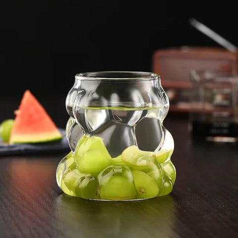 Liying 3Pcs Cloud Design Bubble Glass Cup 350ML Shaped Cups