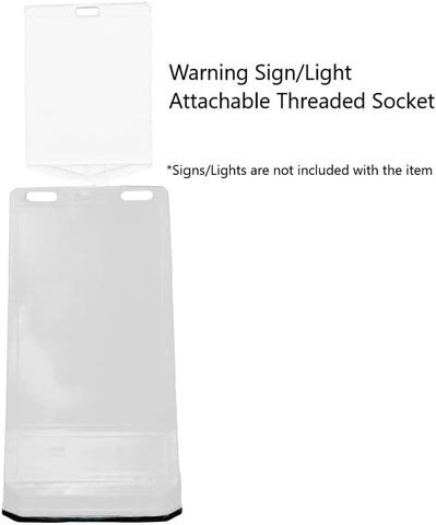 Olmecs Blank Road Barrier | Portable Barrier with Advertising Barges | Pavement Sign Barrier with Threaded Socket and Chain Attaching Hole