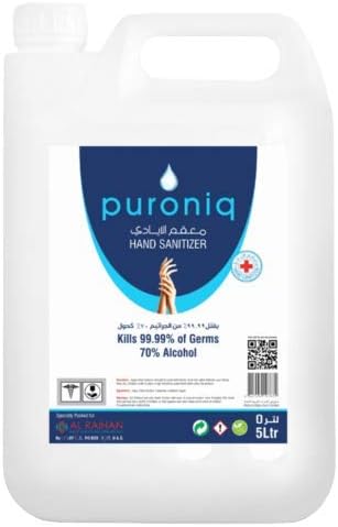 Puroniq 5 Liter Hand Sanitizer 70% Alcohol