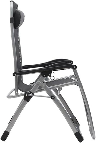 Olmecs Portable Folding Camping Chair Fishing Camping Chair (BLACK MESH WHITE FRAME)
