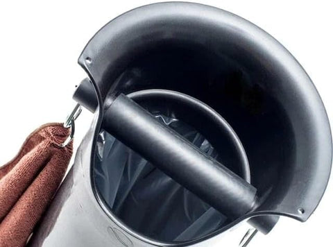 Espresso Coffee Knock Box for Barista Commercial Knock Box for Espresso Coffee Grounds Floor Standing Knock Box with 25pcs Garbage Bags
