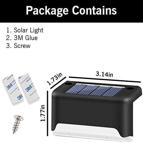 Solar Deck Lights Outdoor 4 Pack, Solar Step Lights Waterproof Led Solar Lights for Outdoor Stairs