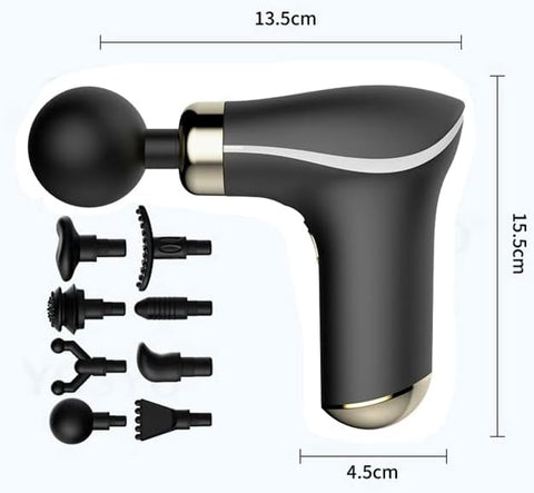 Deep Tissue Muscle Massage Gun with Brushless Motor 24W Type-C Quick Charge