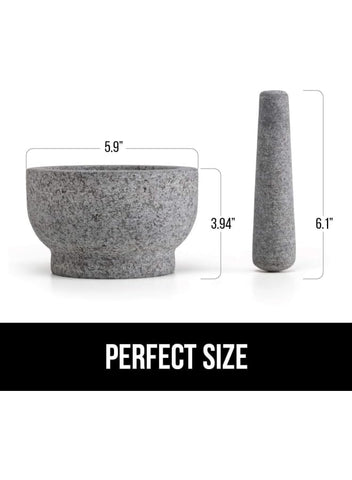 Olmecs Granite Marble Mortar and Pestle Set of 1, Perfect Size for Pill Crusher,Spice Grinder