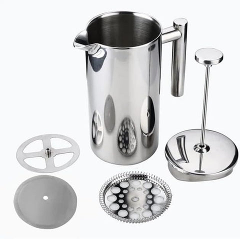 Olmecs 800ml French Press Coffee Maker, Sturdy Insulated Coffee Press, Stainless Steel Mini Camping Coffee Make