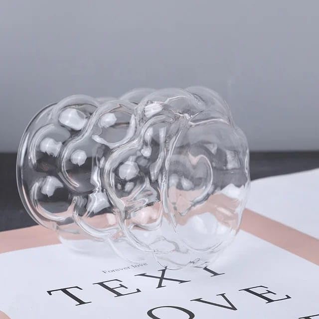 Liying 3Pcs Cloud Design Bubble Glass Cup 350ML Shaped Cups