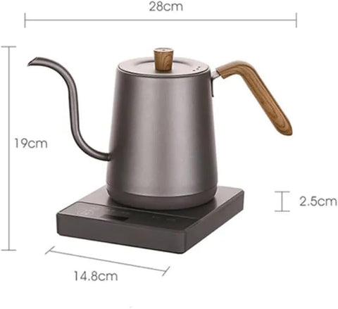 Olmecs Wooden handle design Gooseneck Electric Pour Over Kettle with Temperature Control