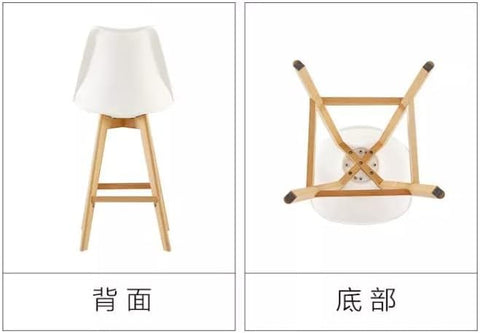 Olmecs Bar Stools Set of 2 White Office Cocktail High Chair