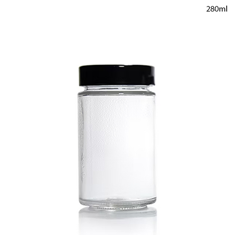Glass Jar for Kitchen Storage with Air Tight Black Cap 100ml (120Pcs/Ctn)