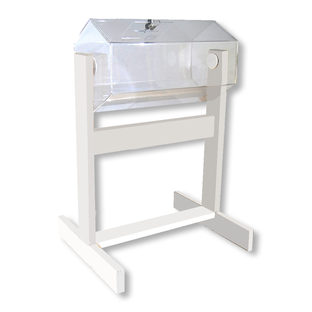 Glass Raffle Box Olmecs Revolving Acrylic Raffle Box Size: 90x45Cm – Emaratshop