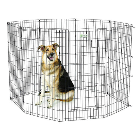 48 Inch Black Exercise Pen with Full MAX Lock Door