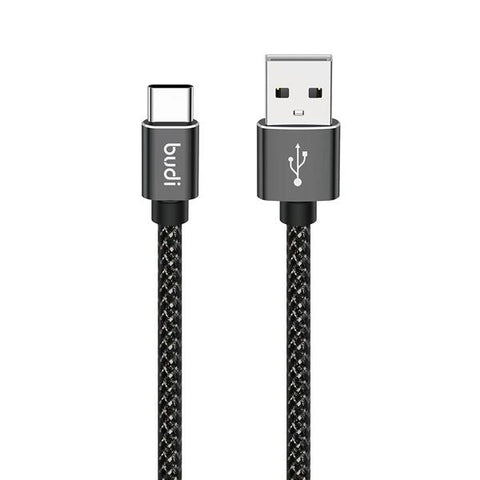 Budi Type-C 3 Meter 2.4A Braided Cable – Black DC206T30B