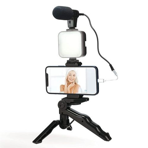 Plokama PK-773 Video Making Tripod Kit With LED Light, Microphone & Wireless Remote