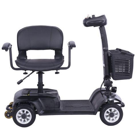 X-02 4 Wheel Electric Scooter Portable Electric Wheelchair Leg Scooter for Adult Seniors, Open Armrest, Swivel Seat