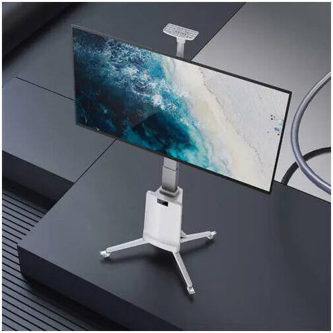 Motorized Versatile Professional Mobile Cart for Extra Large TV Smart Board and Video Conference Room Solution