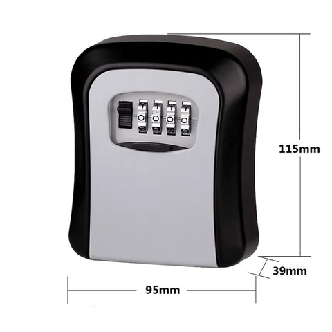 Olmecs 4-Digit Combination Waterproof Lockbox Key Safe Box Portable Storage for House Key