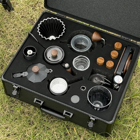 Premium Portable Pour-Over Coffee Maker Set 21Pcs – Complete Travel Brewing Kit