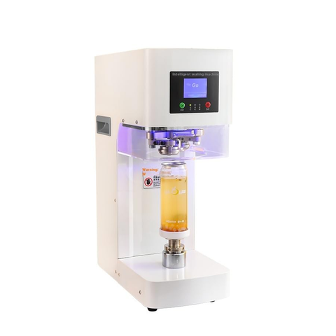 Soda Can Sealing Machine Automatic Tin Can Sealer with cup holder for Bubble Tea, Juice, Falooda,