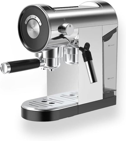 MEBASHI Espresso Coffee Machine - 0.9L, 20 Bar (ME-ECM2032)(1150-1360W) (Black/Red/Silver)