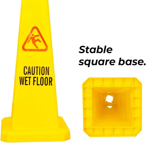 Olmecs 4 Sides View Caution Wet Floor Safety Cone
