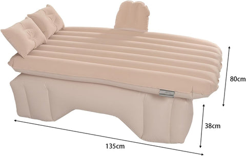 Luxury Inflatable Car Air Mattress with Back Seat Support & Pump Black – Ideal for Road Trips, Camping, and Travel