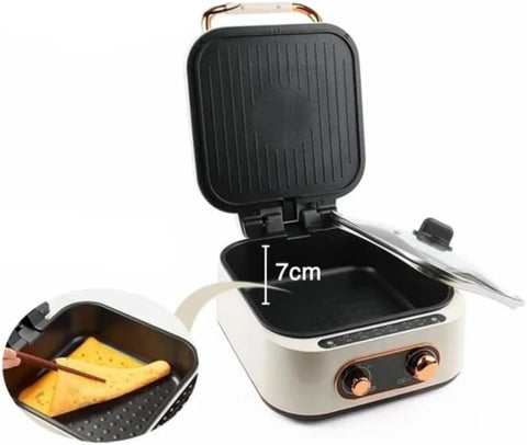 10 in 1 Electric Grill with Cooking Pot, Multifunctional Cooker, Fryer, Steamboat & Grill, 2.5 Liter Capacity, 1800 W