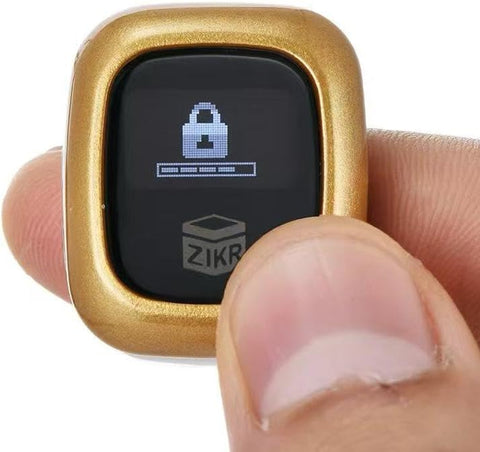 Al-Fatiha Zikr Counter Ring with OLED Screen, Multi-Channel Counter, Full Screen Button, Rechargeable Battery, Time & Date