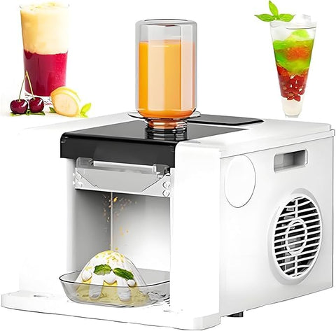 B&S Snowflake Snow Maker Ice Cream Machine 300W | 50kg/24h Commercial Shaved Ice Maker with Automatic Cleaning for Home & Small Gatherings