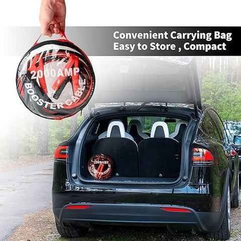 2000AMP - 3Meter Car Battery Jumper Cables – Booster Cables with Copper Clamps, Heavy Duty, Ideal for SUV