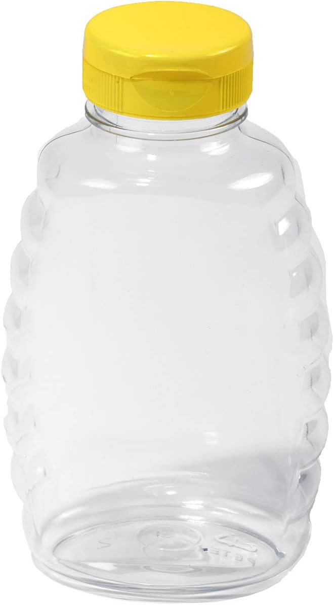 Willow 380ml Empty Plastic Honey Bottles Flip Top Squeeze Honey Jars Dispenser Squeezable Honey Containers for Syrups, Ketchup, Mayonnaise, Salad Dressing Pack of 12