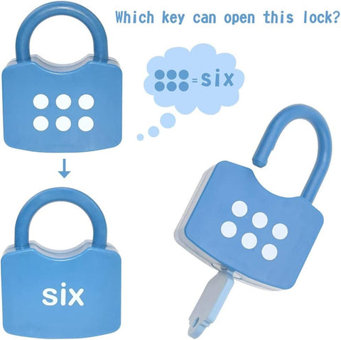 20PCS Kids Learning Locks with Keys Numbers Matching & Counting