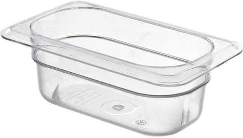 Polycarbonate Food Pan, Translucent Food Storage Container 1/9 by 2-Inch, Clear